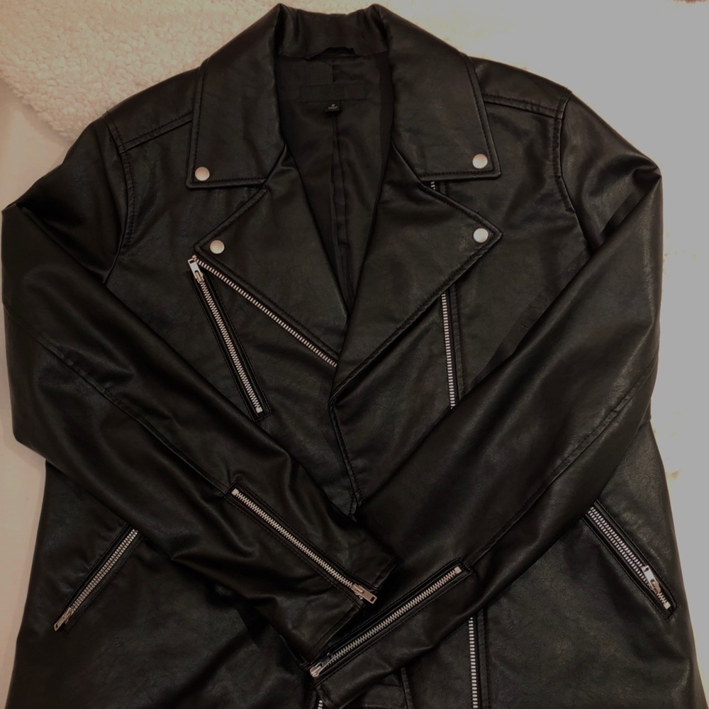 Black Faux Leather Jacket